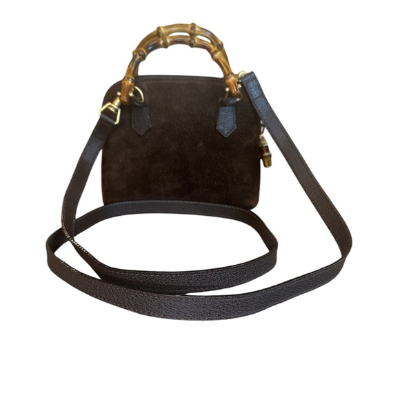 Gucci Bamboo Mini Suede 2 Way Bag - Picture 2 of 16